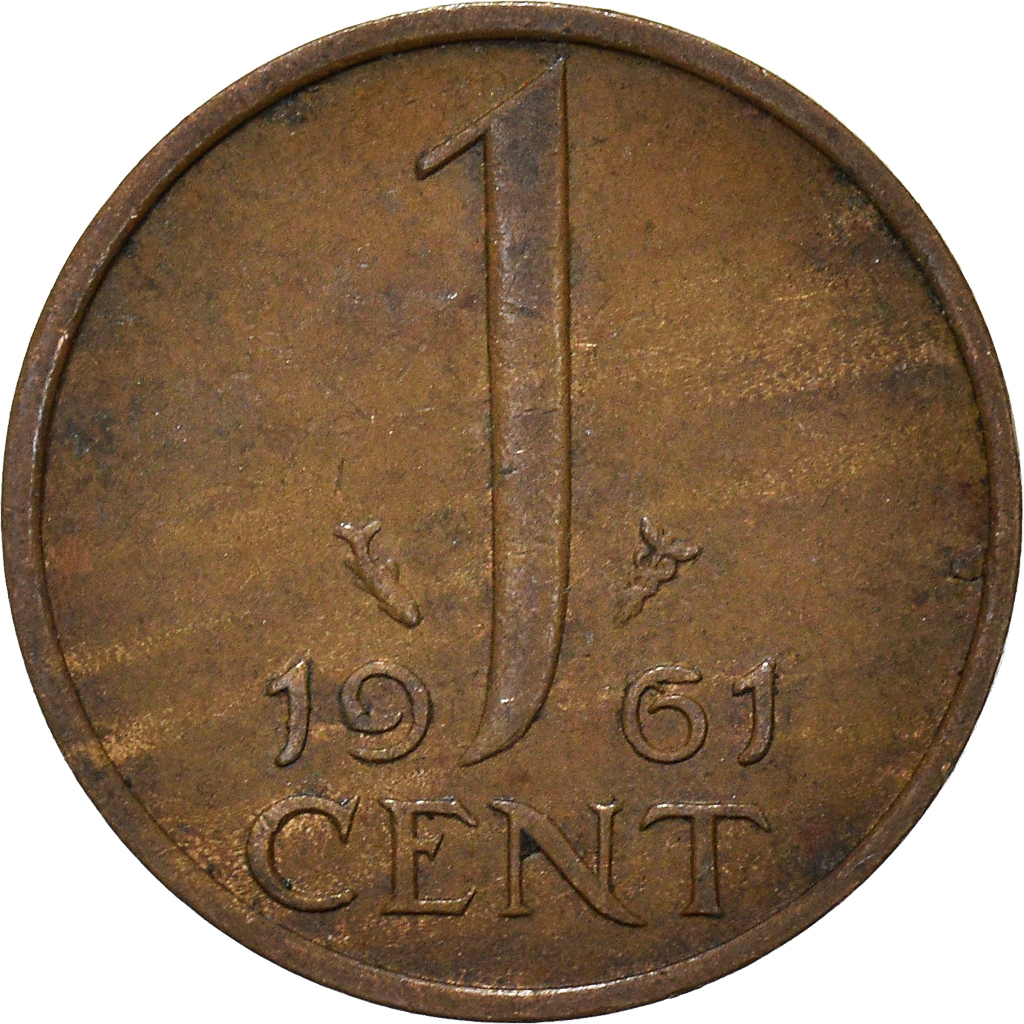 Moneda, Países Bajos, Cent, 1961