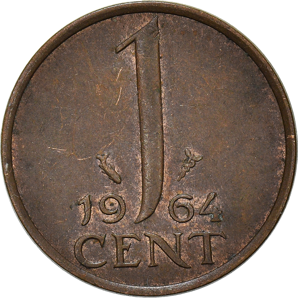 Moneda, Países Bajos, Cent, 1964