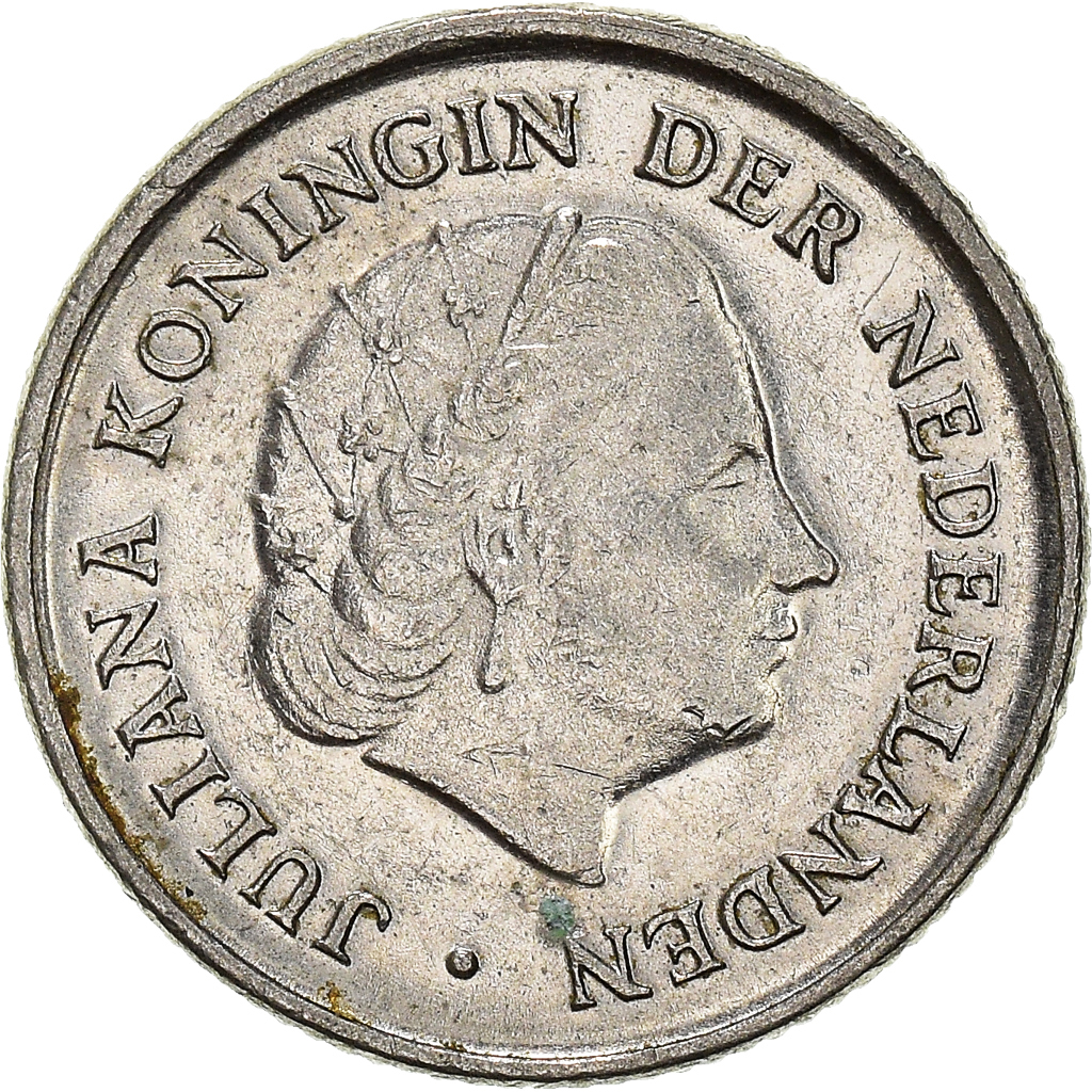 Moneda, Países Bajos, 10 Cents, 1973