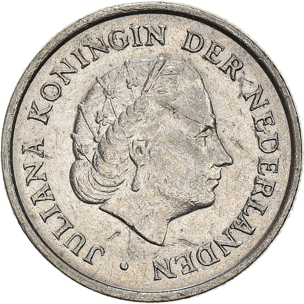 Moneda, Países Bajos, 10 Cents, 1970