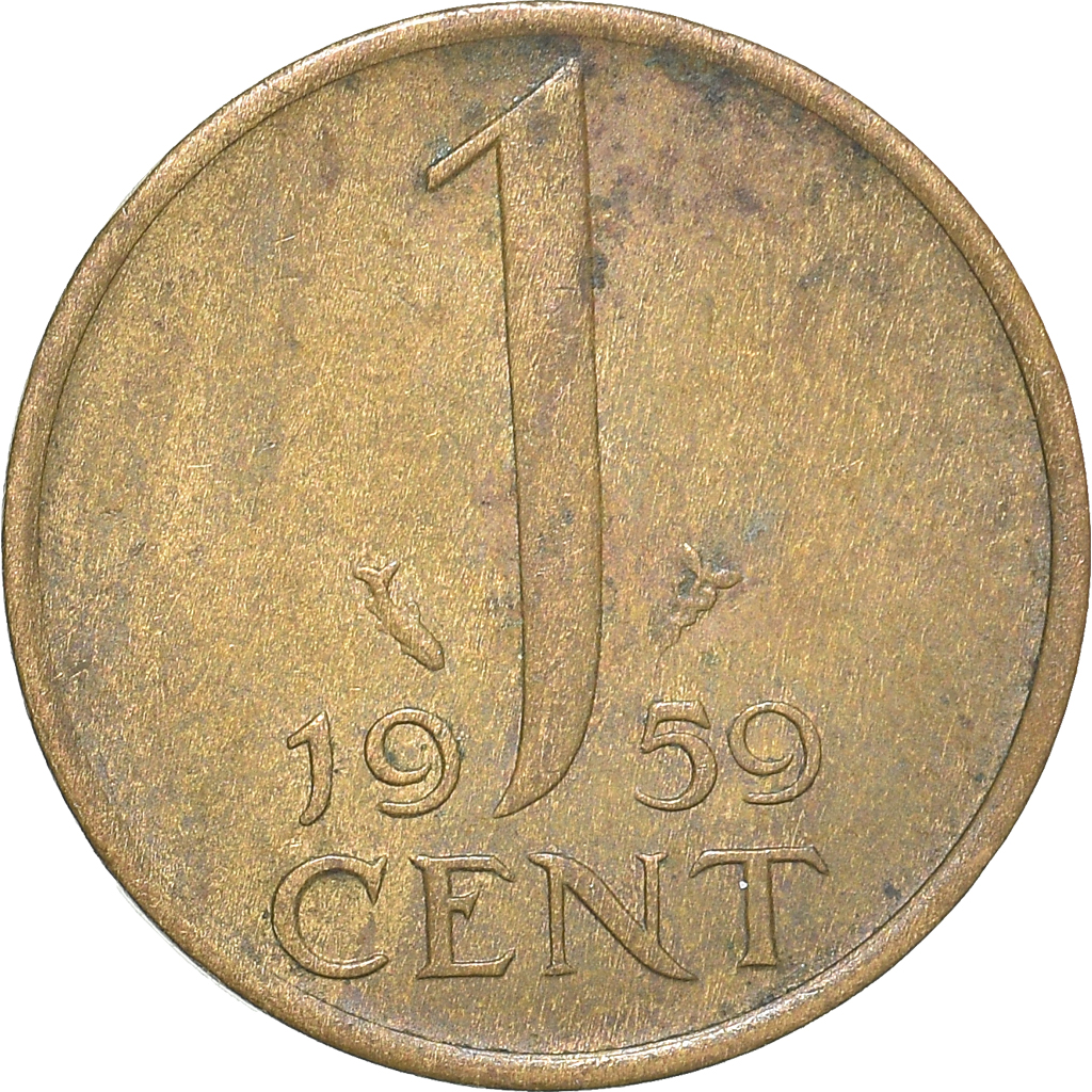 Moneda, Países Bajos, Cent, 1959