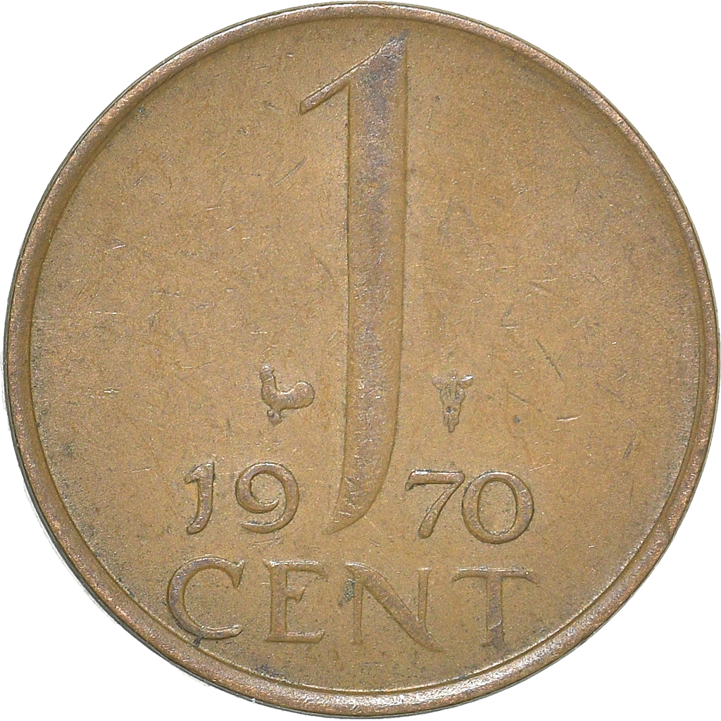 Moneda, Países Bajos, Cent, 1970