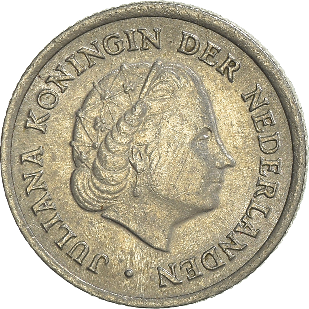 Moneda, Países Bajos, 10 Cents, 1956