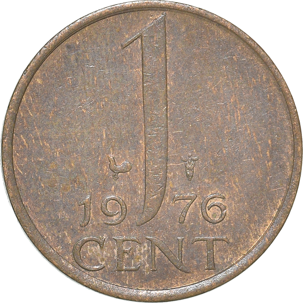 Moneda, Países Bajos, Cent, 1976
