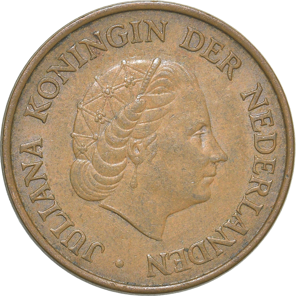 Moneda, Países Bajos, 5 Cents, 1969