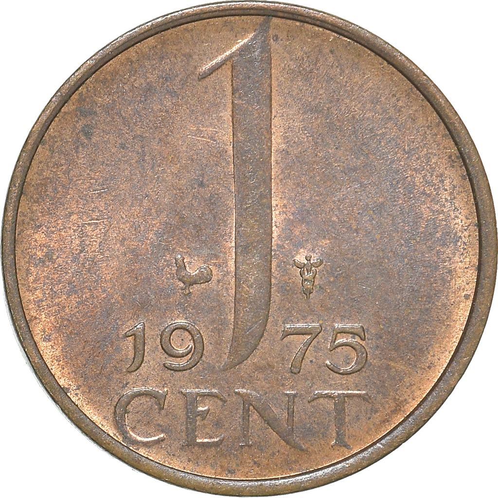 Moneda, Países Bajos, Cent, 1975