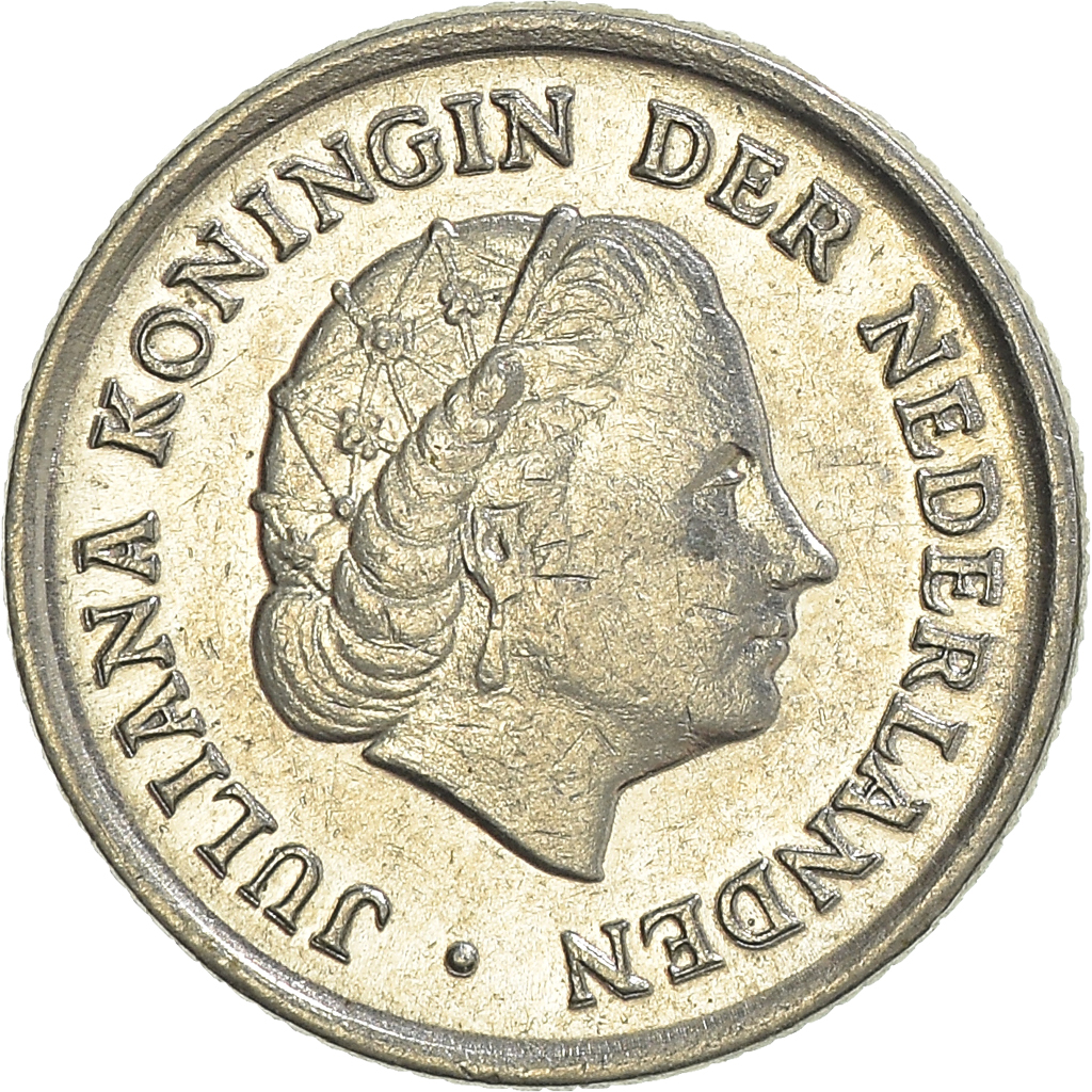 Moneda, Países Bajos, 10 Cents, 1972