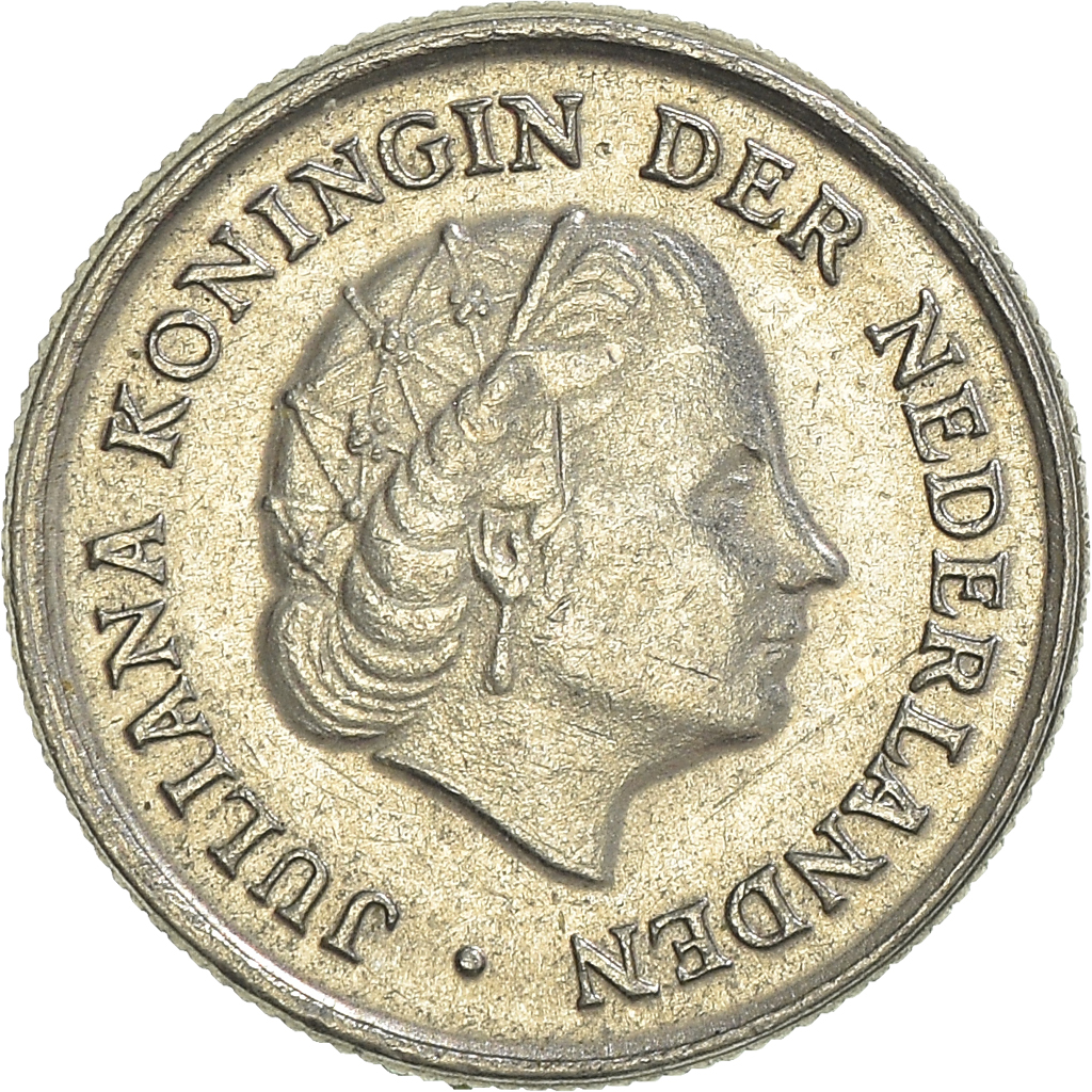 Moneda, Países Bajos, 10 Cents, 1977