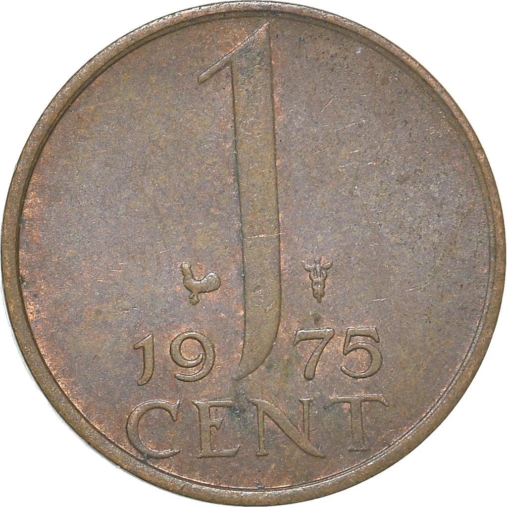 Moneda, Países Bajos, Cent, 1975