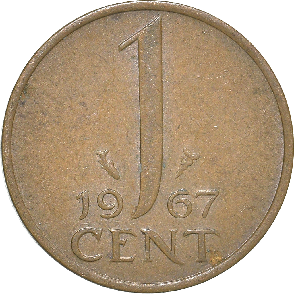 Moneda, Países Bajos, Cent, 1967