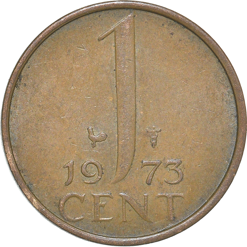 Moneda, Países Bajos, Cent, 1973