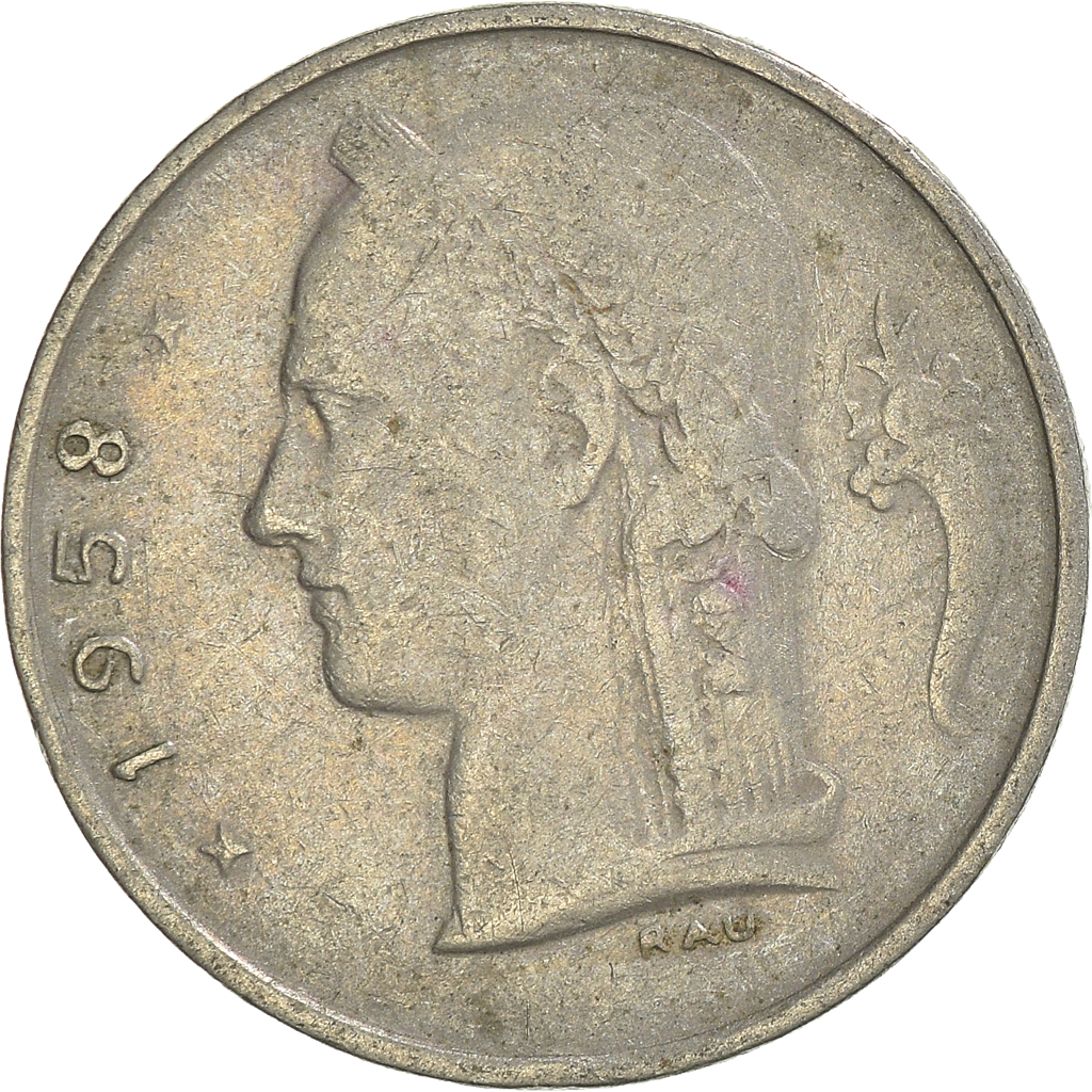 Moneda, Bélgica, Franc, 1958