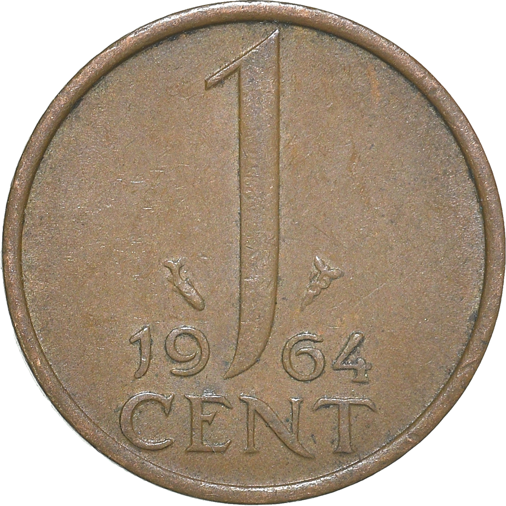 Moneda, Países Bajos, Cent, 1964