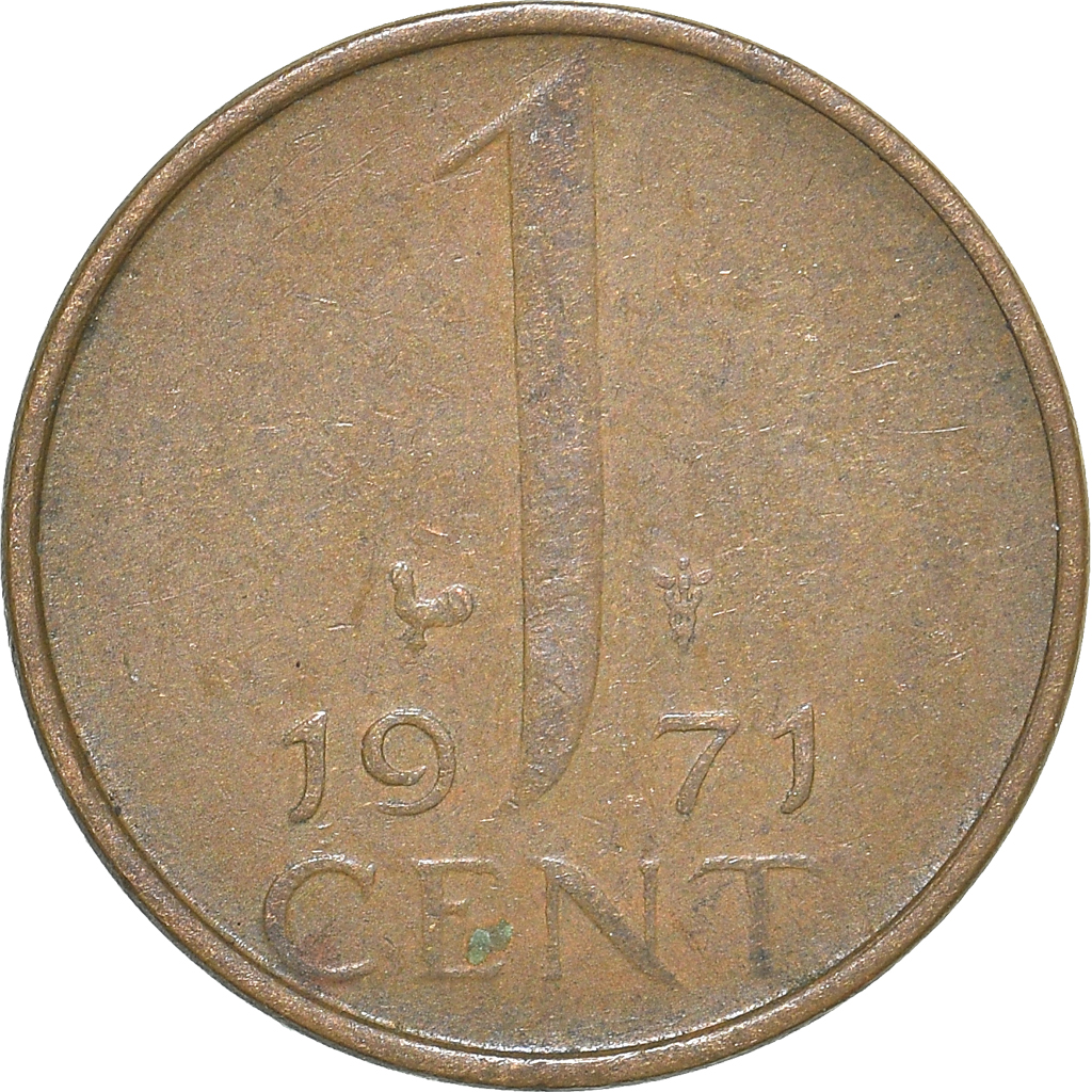 Moneda, Países Bajos, Cent, 1971