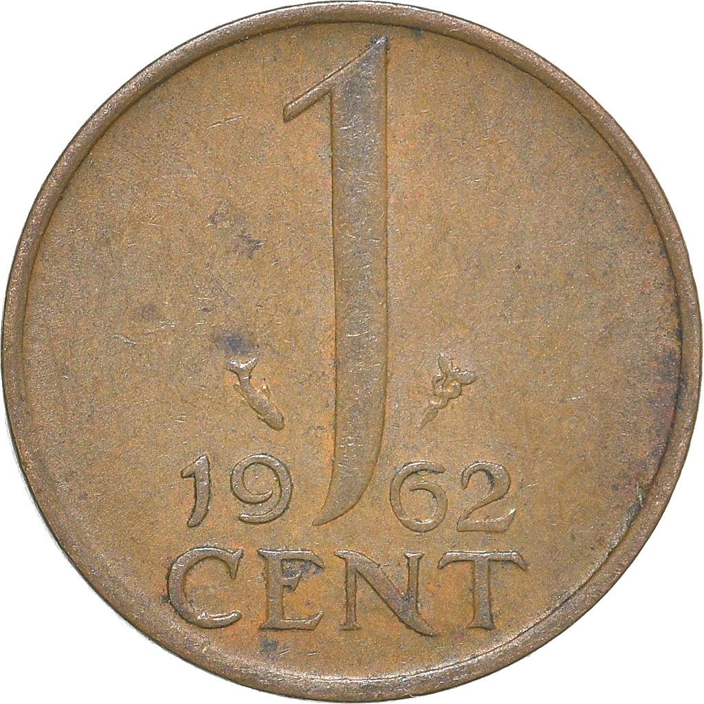 Moneda, Países Bajos, Cent, 1962