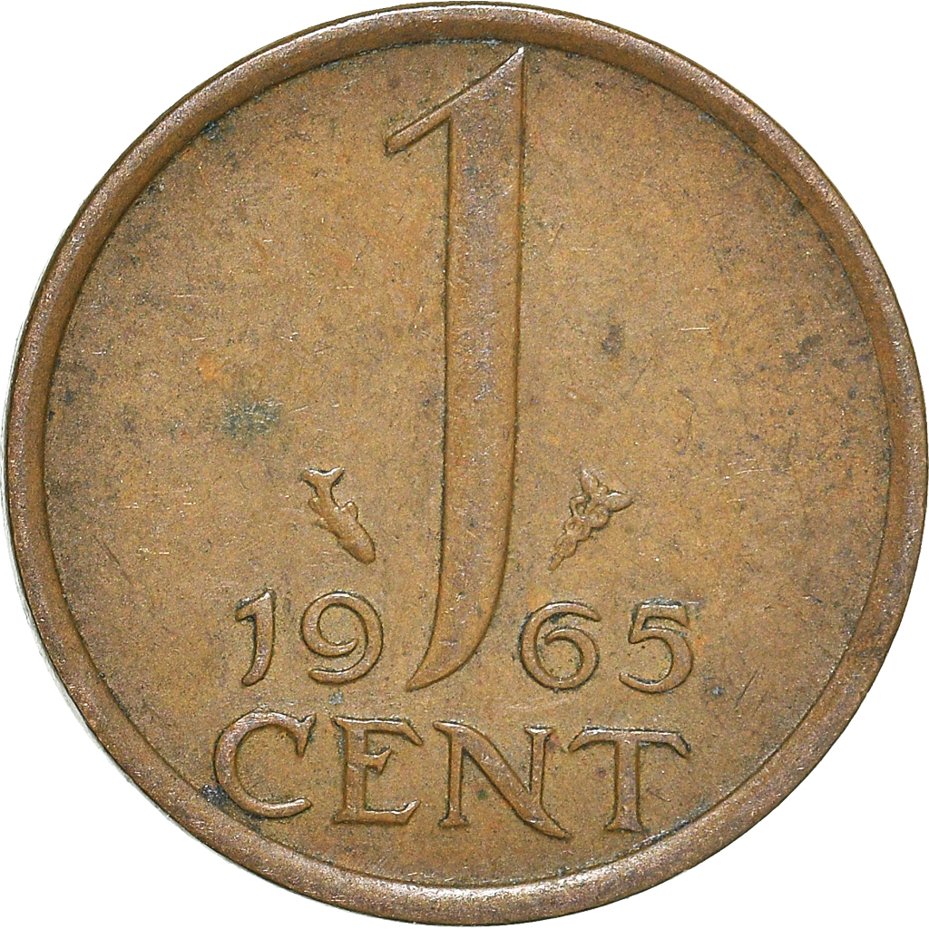 Moneda, Países Bajos, Cent, 1965