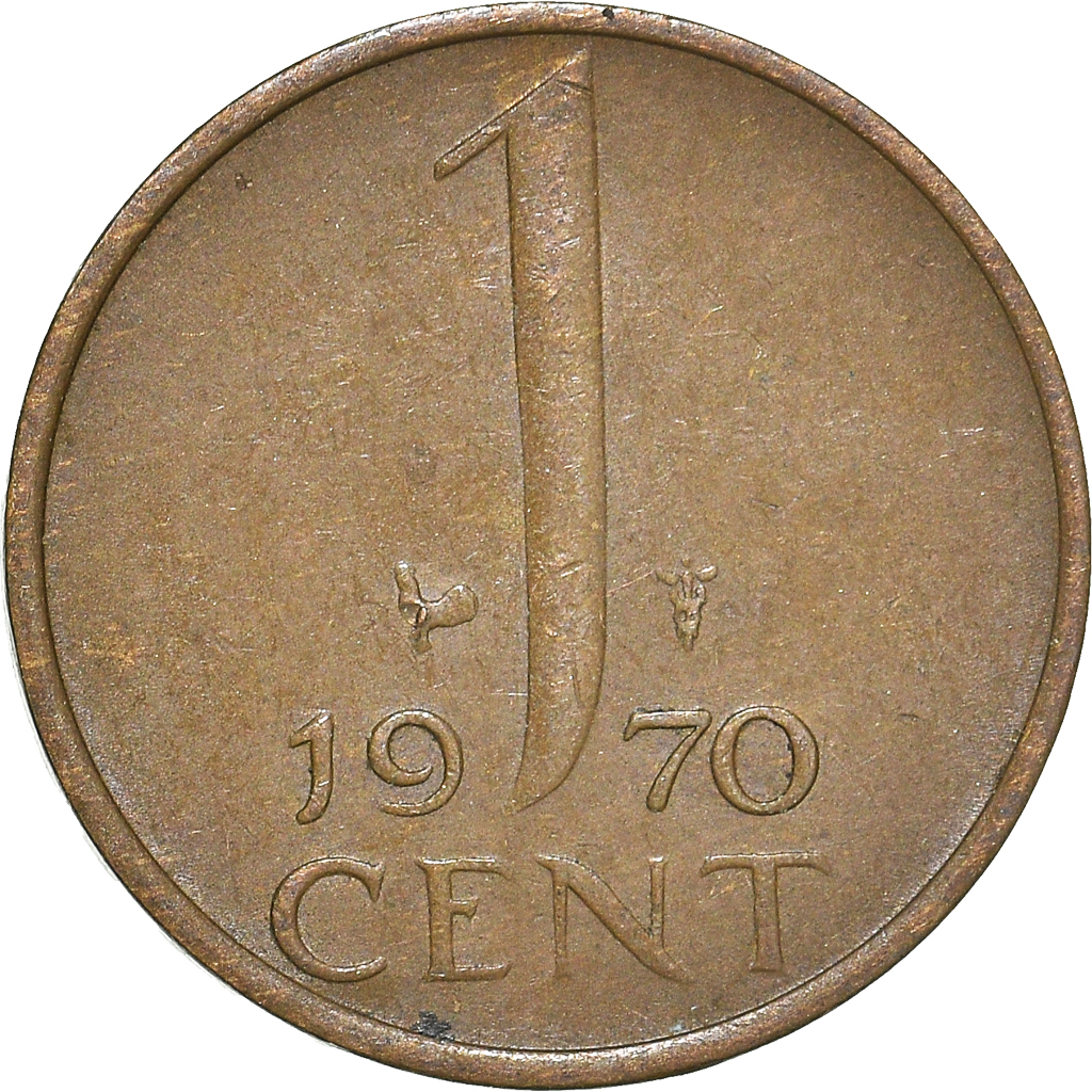 Moneda, Países Bajos, Cent, 1970