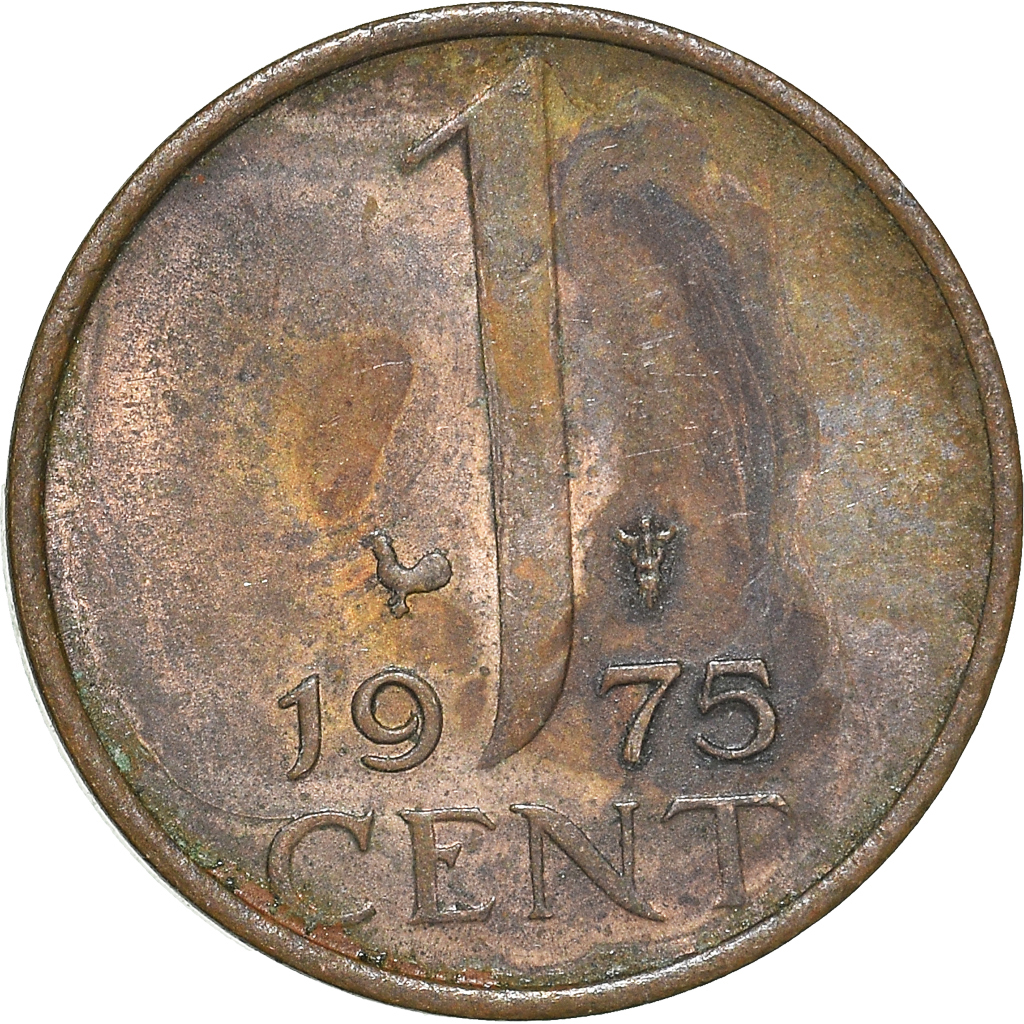 Moneda, Países Bajos, Cent, 1975