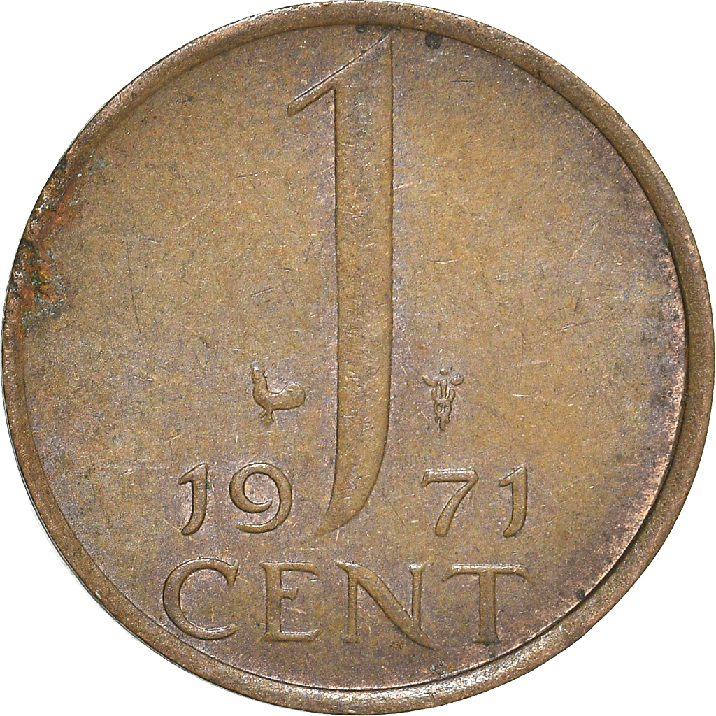 Moneda, Países Bajos, Cent, 1971