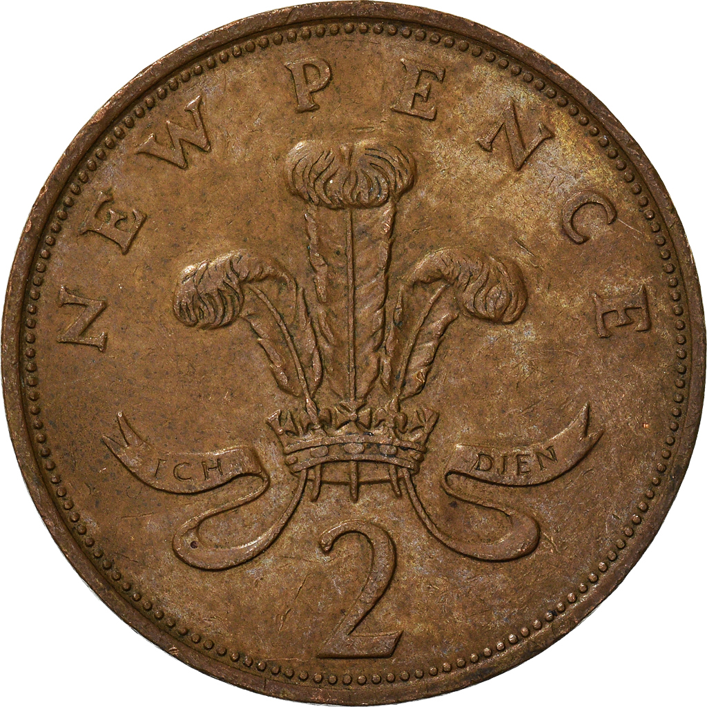 Moneda, Gran Bretaña, 2 New Pence, 1980