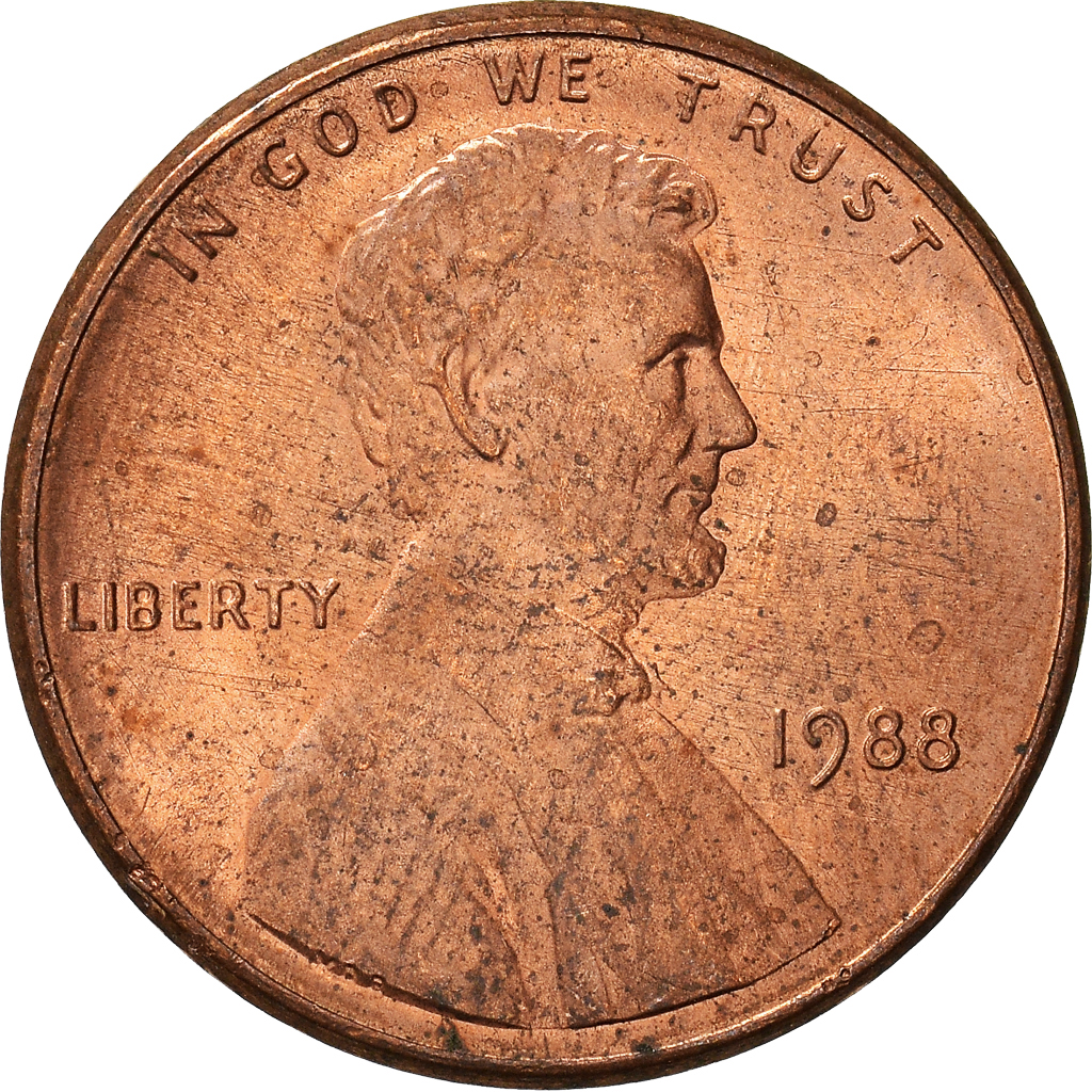 Moneda, Estados Unidos, Cent, 1988