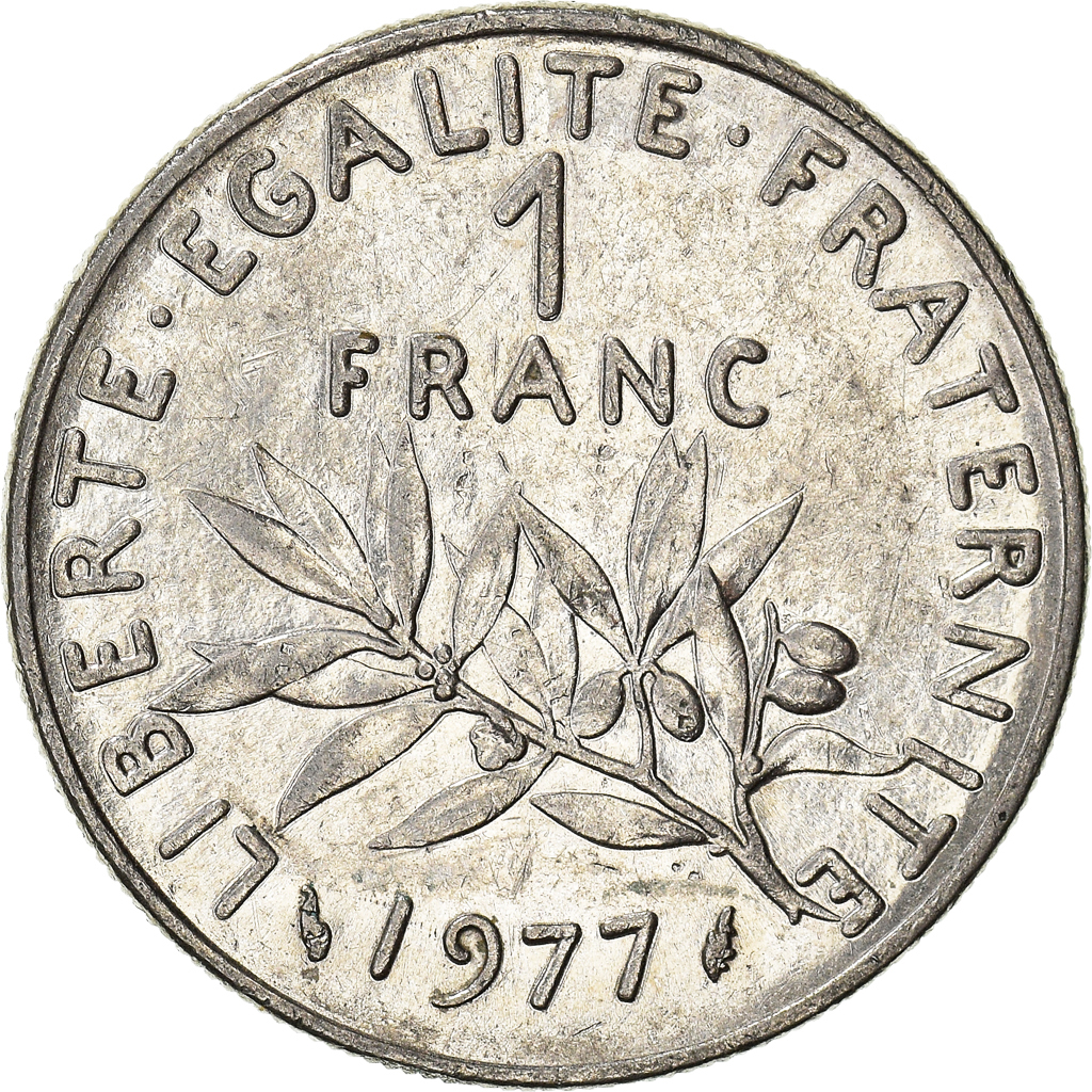 Moneda, Francia, Franc, 1977
