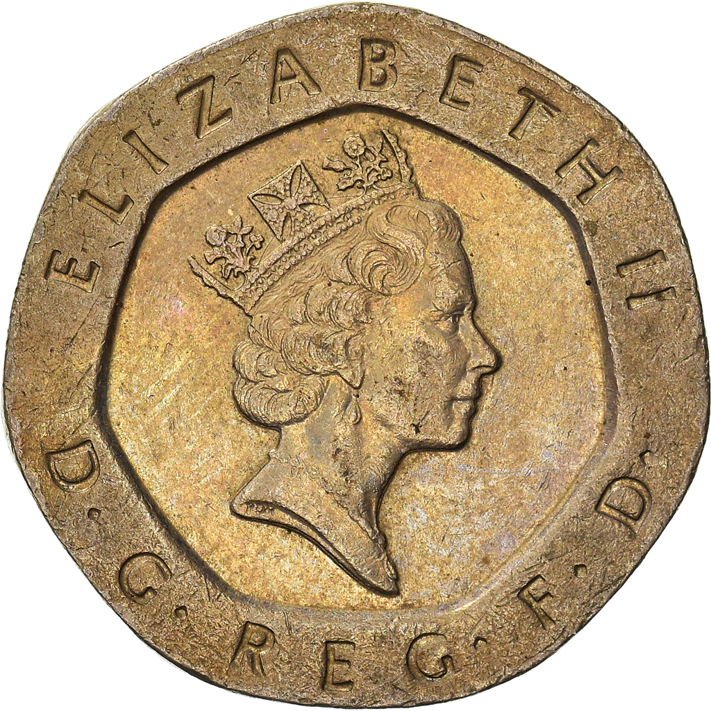 Moneda, Gran Bretaña, 20 Pence, 1993
