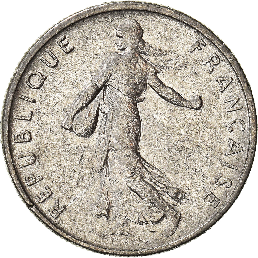 Moneda, Francia, 1/2 Franc, 1965