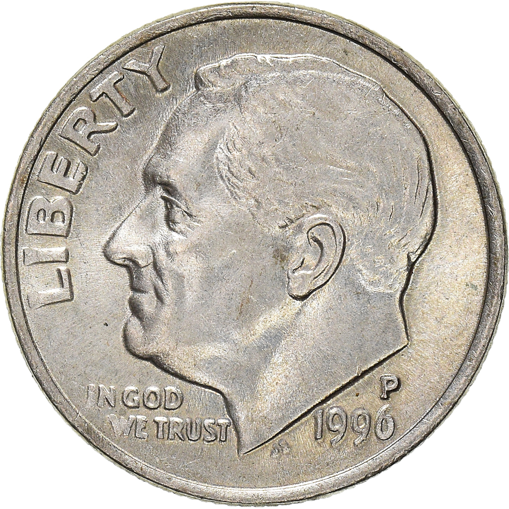 Moneda, Estados Unidos, Dime, 1996