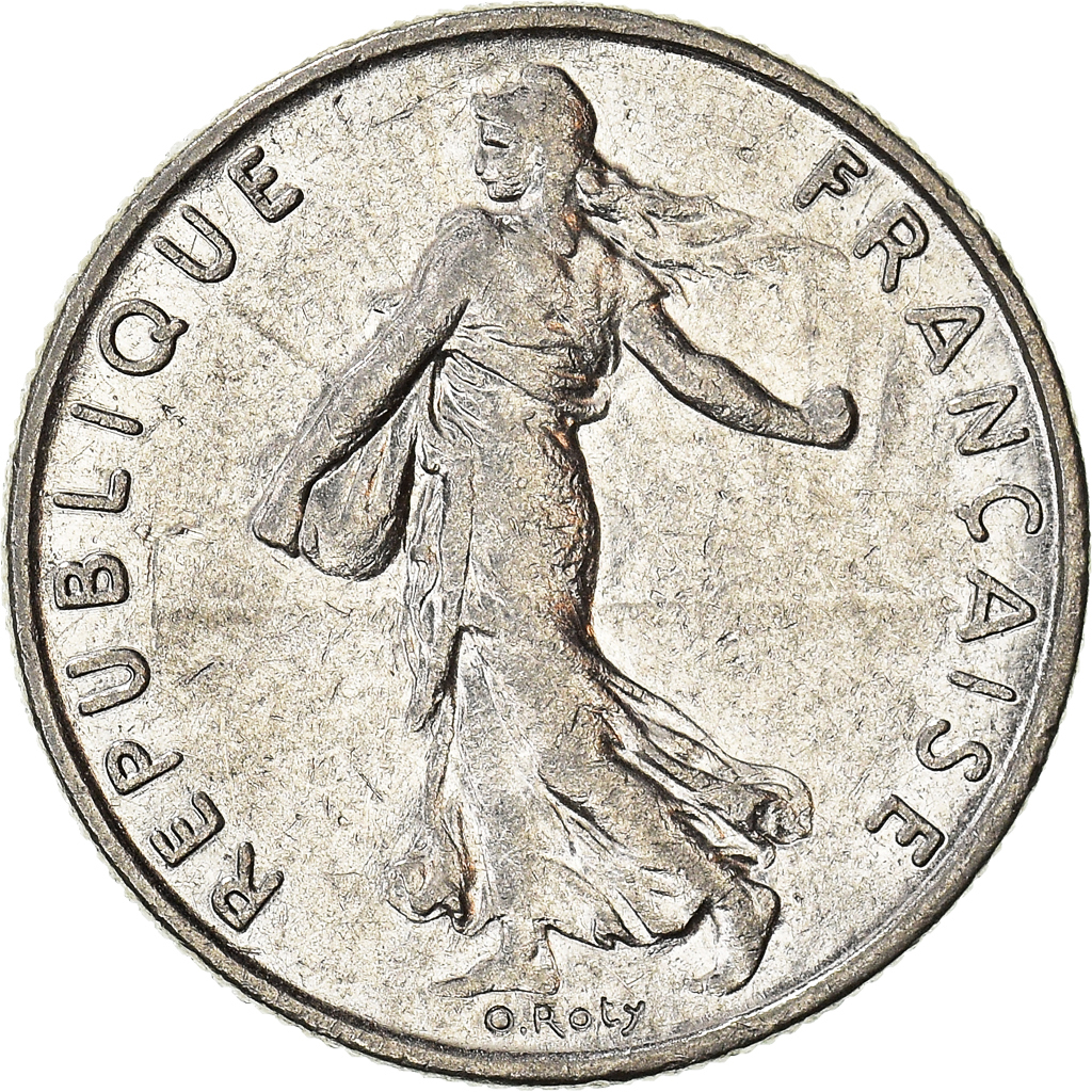 Moneda, Francia, 1/2 Franc, 1987