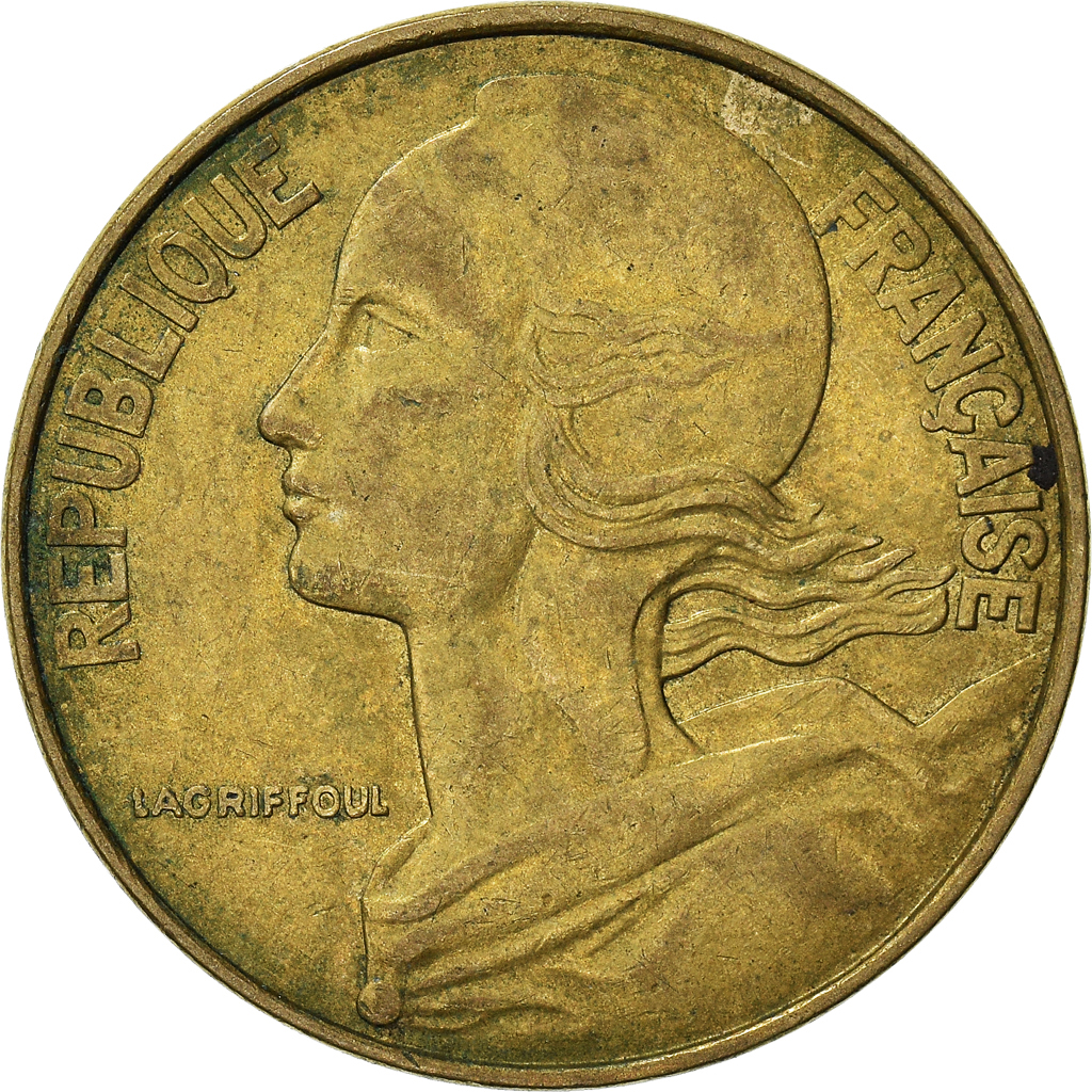 Moneda, Francia, 20 Centimes, 1977