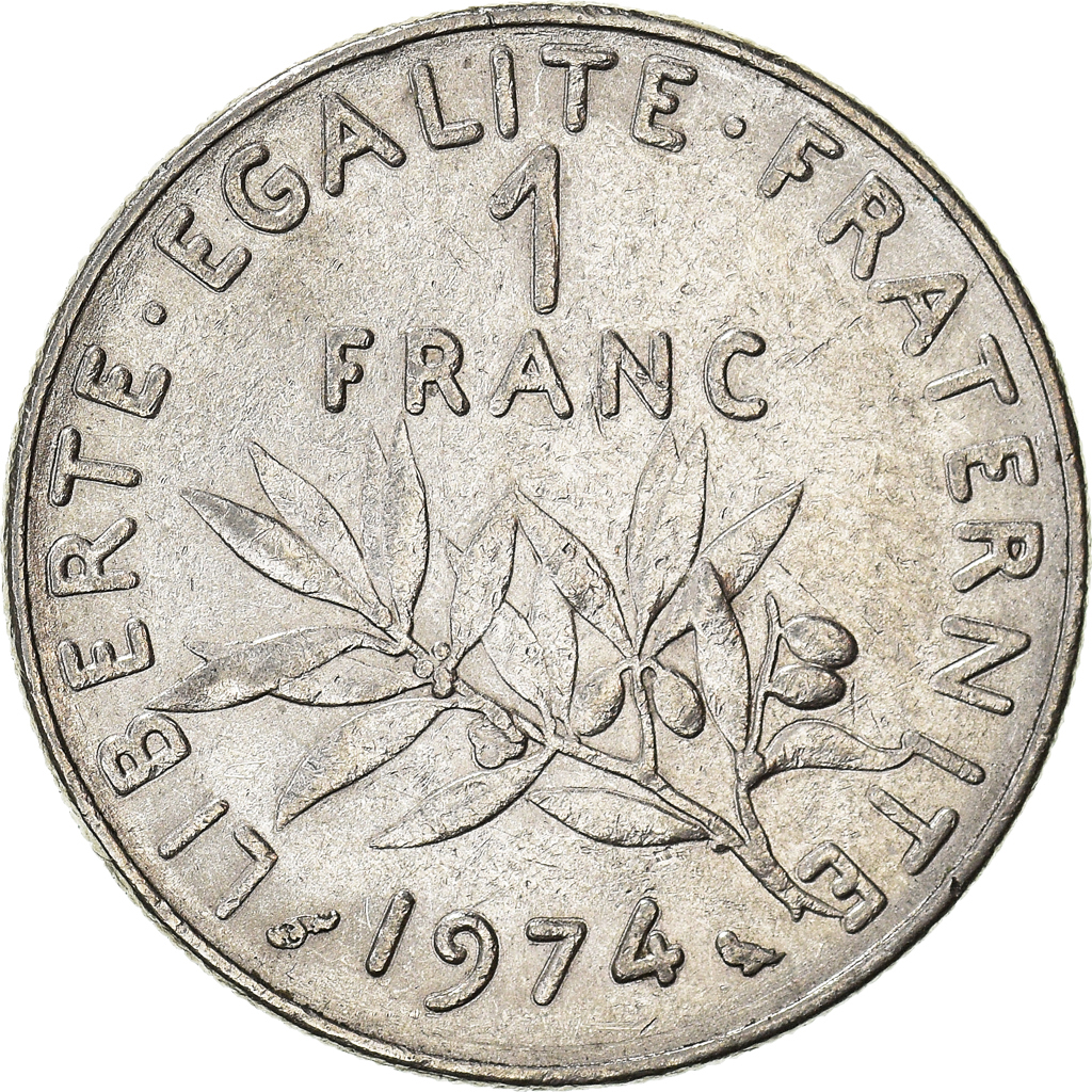 Moneda, Francia, Franc, 1974