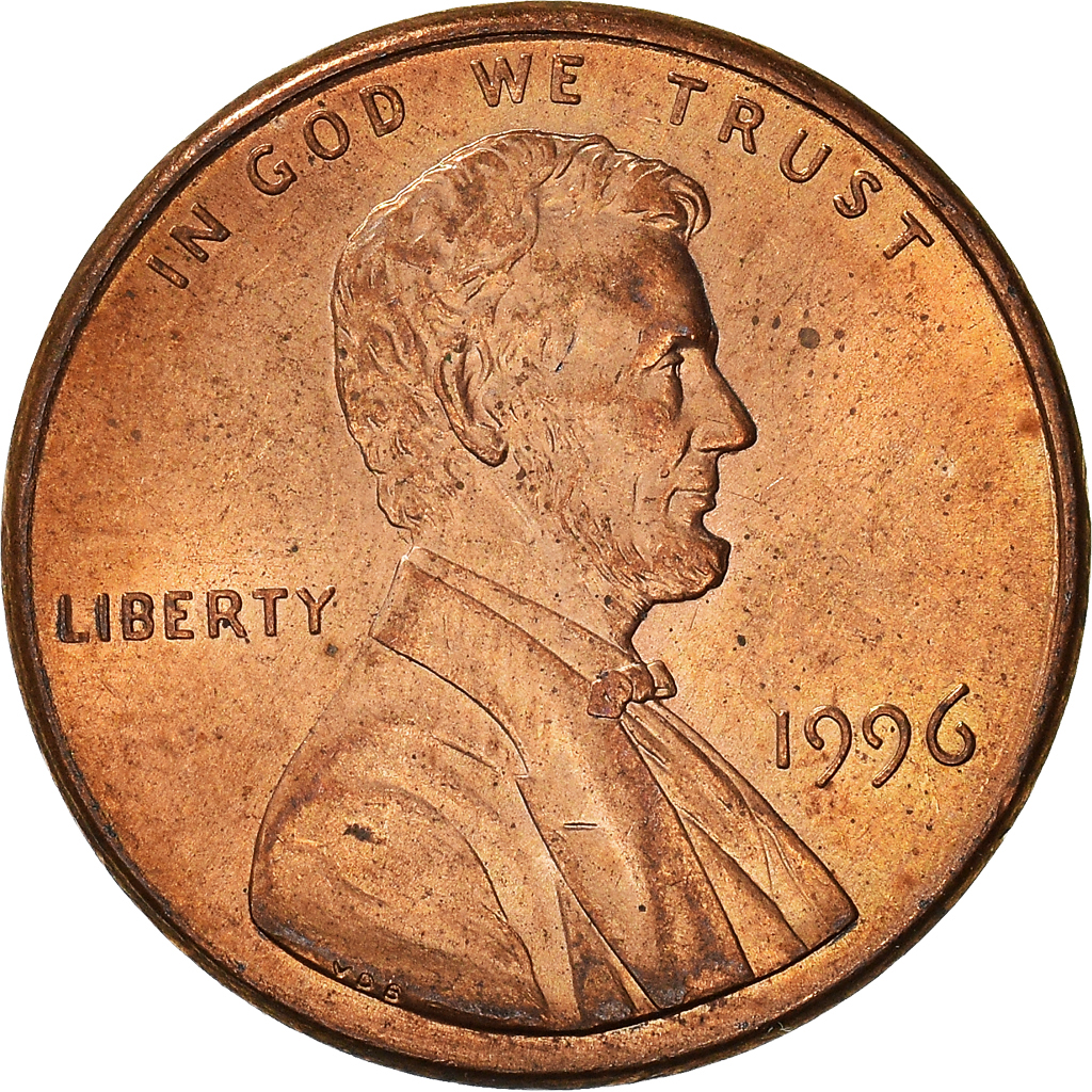 Moneda, Estados Unidos, Cent, 1996