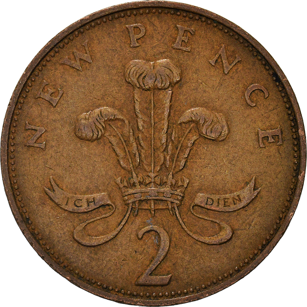 Moneda, Gran Bretaña, 2 New Pence, 1971