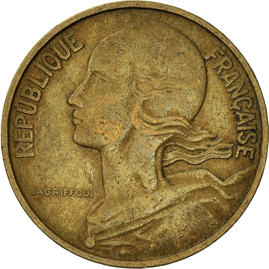 Moneda, Francia, 10 Centimes, 1963