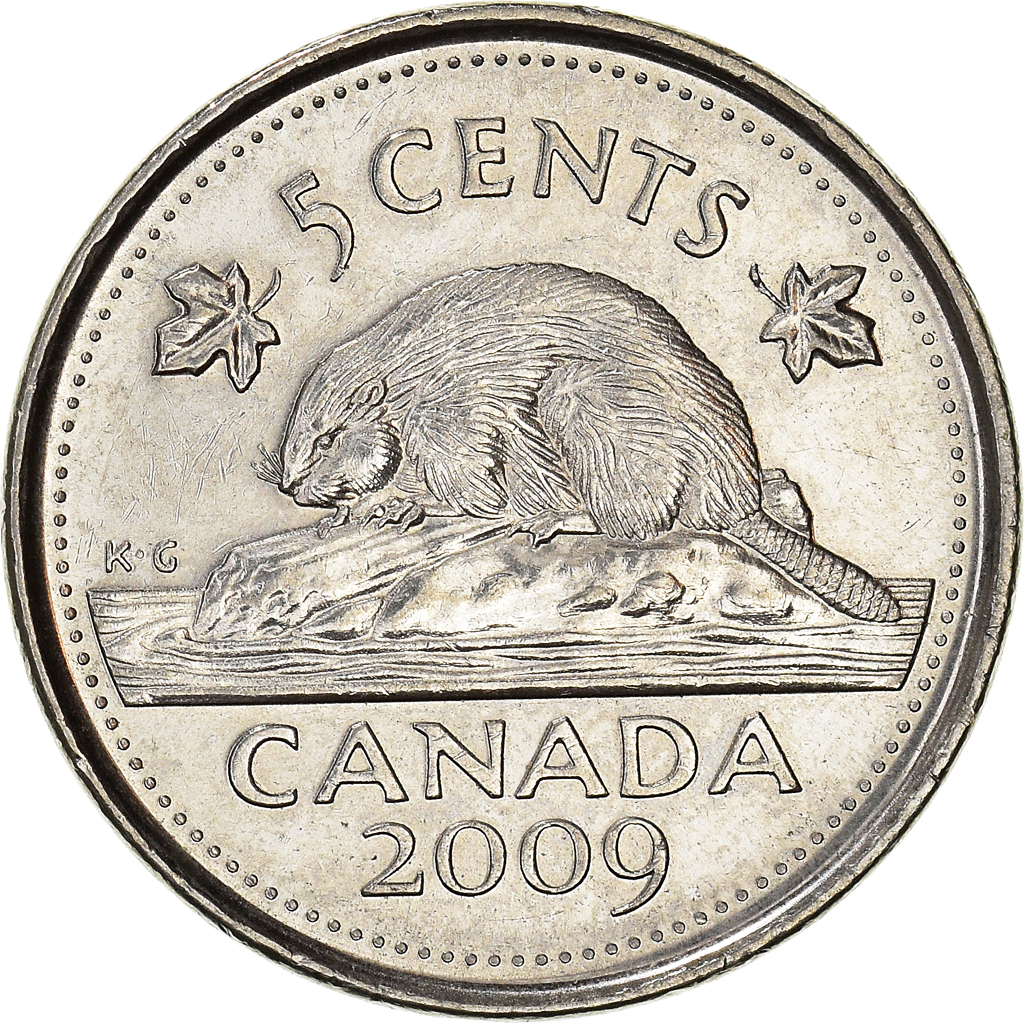 Moneda, Canadá, 5 Cents, 2009