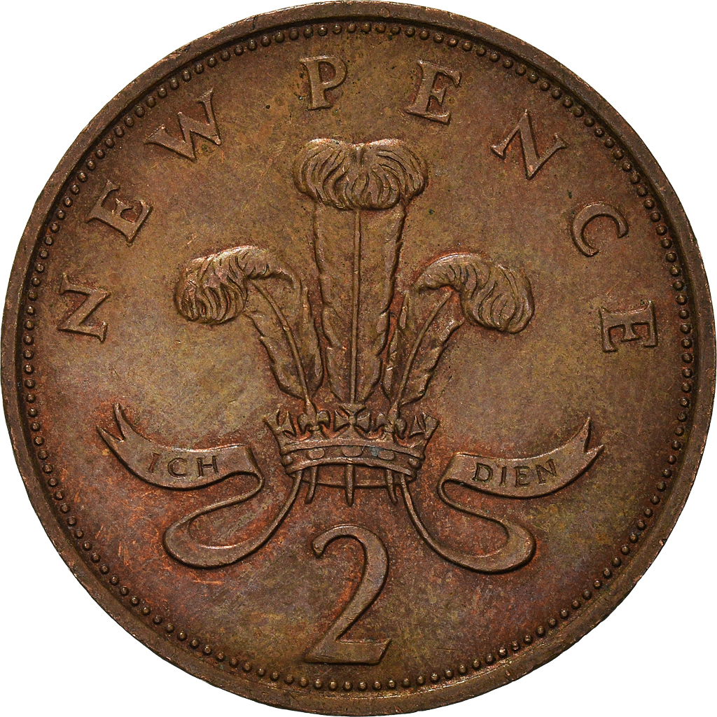 Moneda, Gran Bretaña, 2 New Pence, 1980