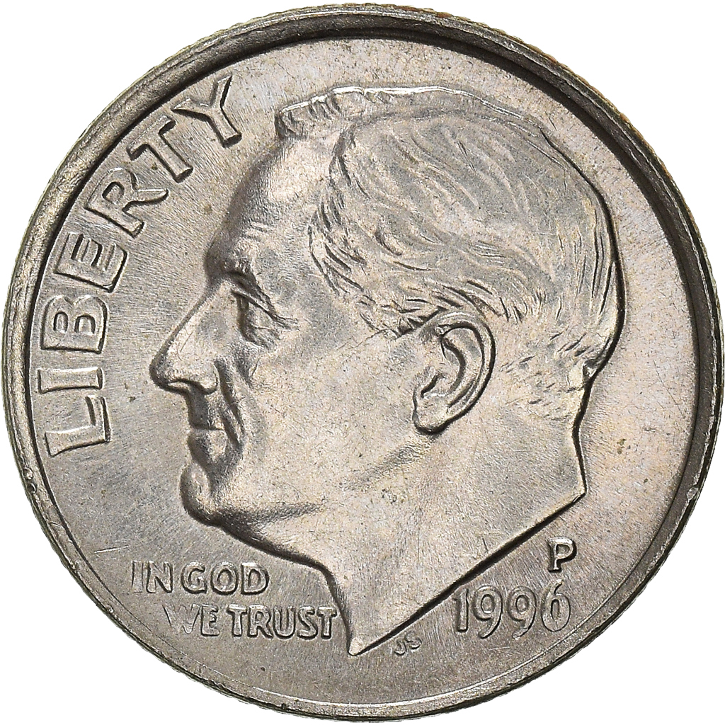 Moneda, Estados Unidos, Dime, 1996