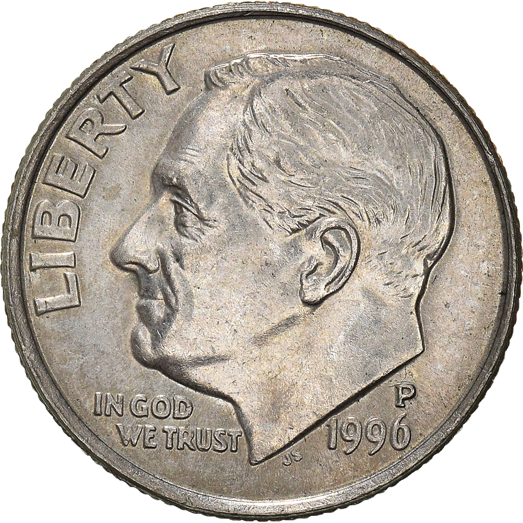 Moneda, Estados Unidos, Dime, 1996