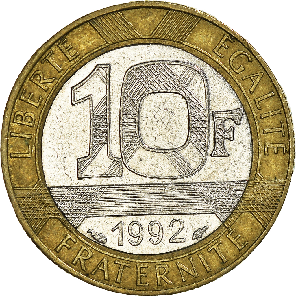 Moneda, Francia, 10 Francs, 1992