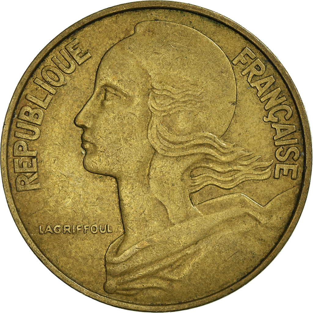Moneda, Francia, 20 Centimes, 1972
