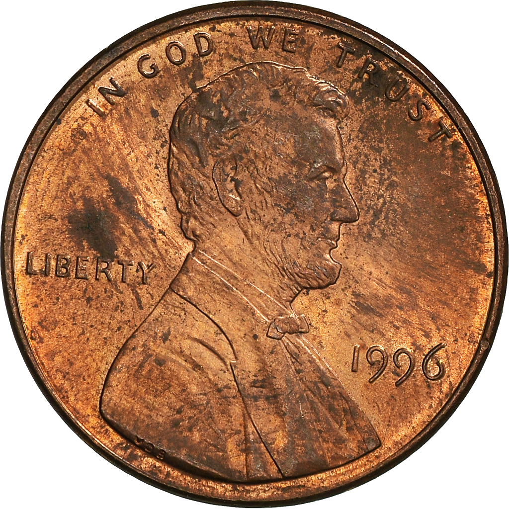 Moneda, Estados Unidos, Cent, 1996