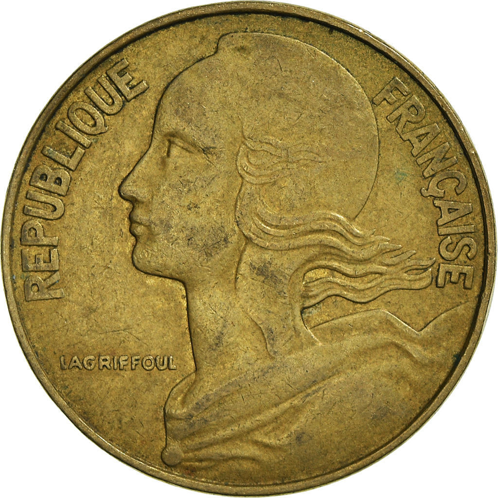 Moneda, Francia, 20 Centimes, 1969
