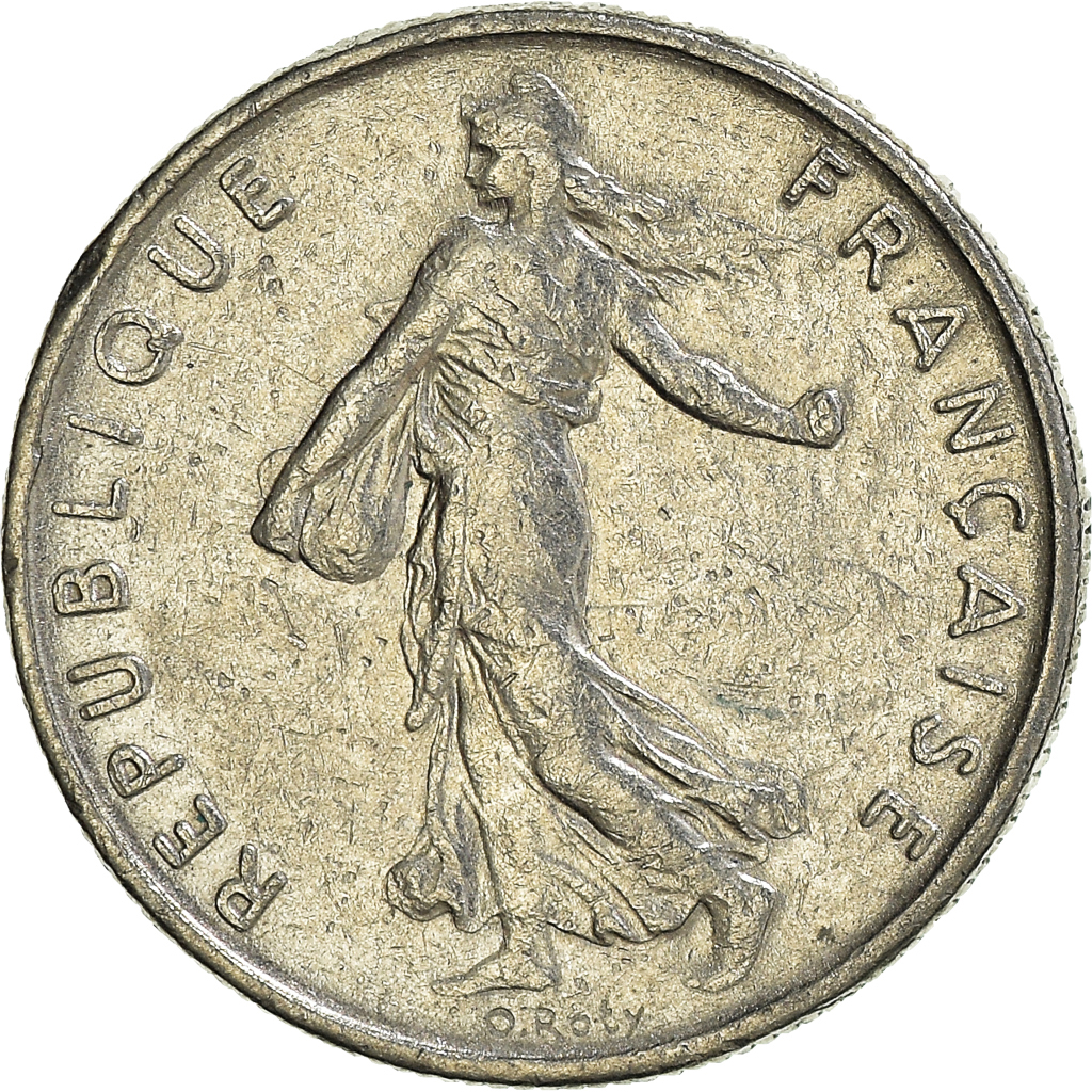 Moneda, Francia, 1/2 Franc, 1969