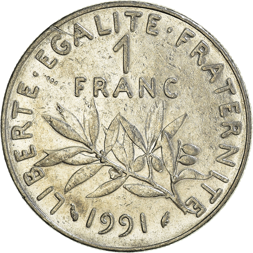 Moneda, Francia, Franc, 1991