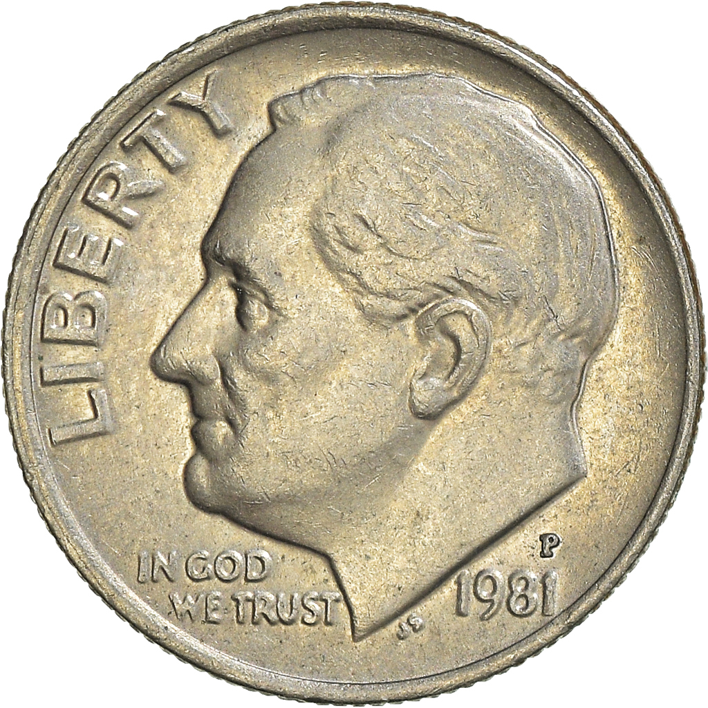 Moneda, Estados Unidos, Dime, 1981