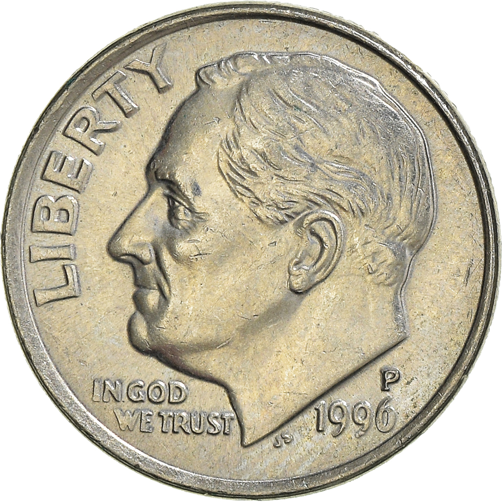 Moneda, Estados Unidos, Dime, 1996