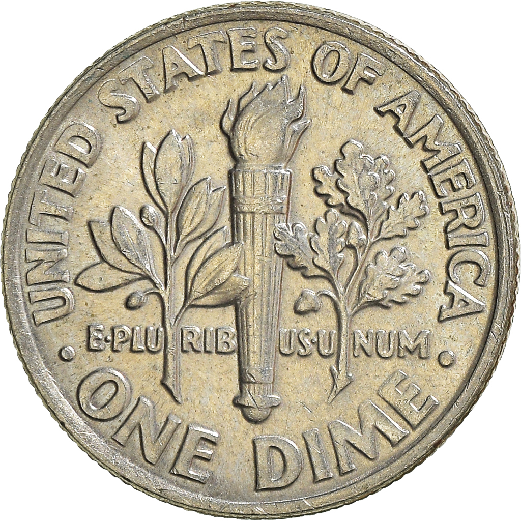 Moneda, Estados Unidos, Dime, 1996