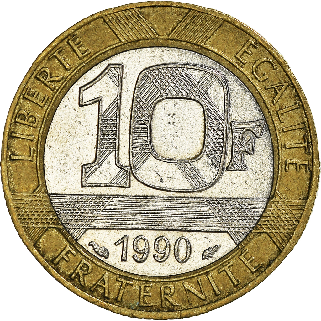 Moneda, Francia, 10 Francs, 1990
