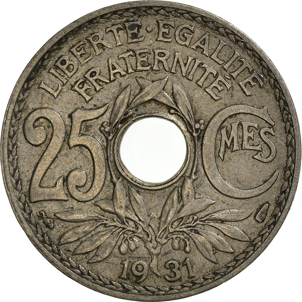 Moneda, Francia, 25 Centimes, 1931